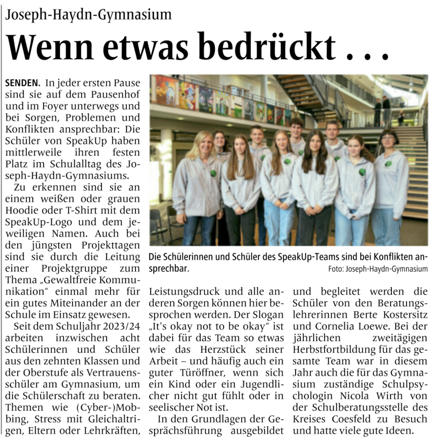 WN_Wenn_etwas_bedrueckt Zeitungsartikel: Wenn etwas bedrückt