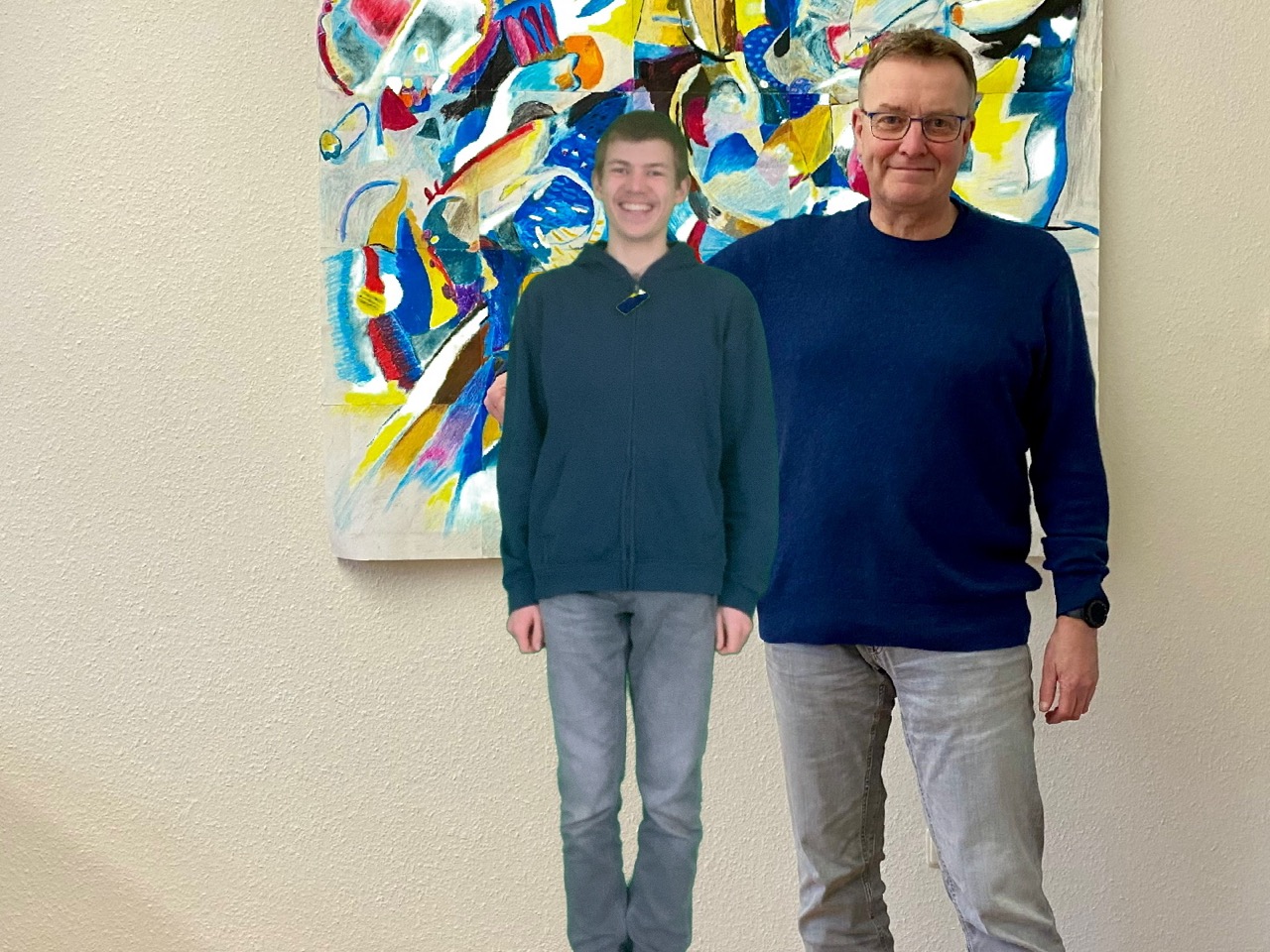 Foto mit dem Schulleiter