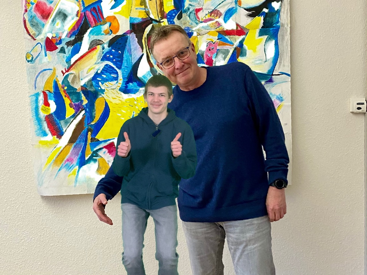 Foto mit dem Schulleiter