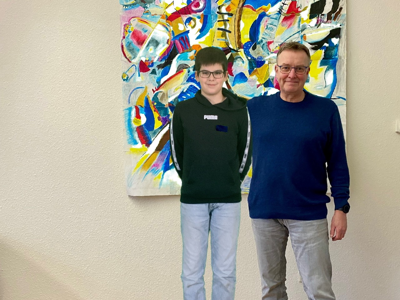 Foto mit dem Schulleiter