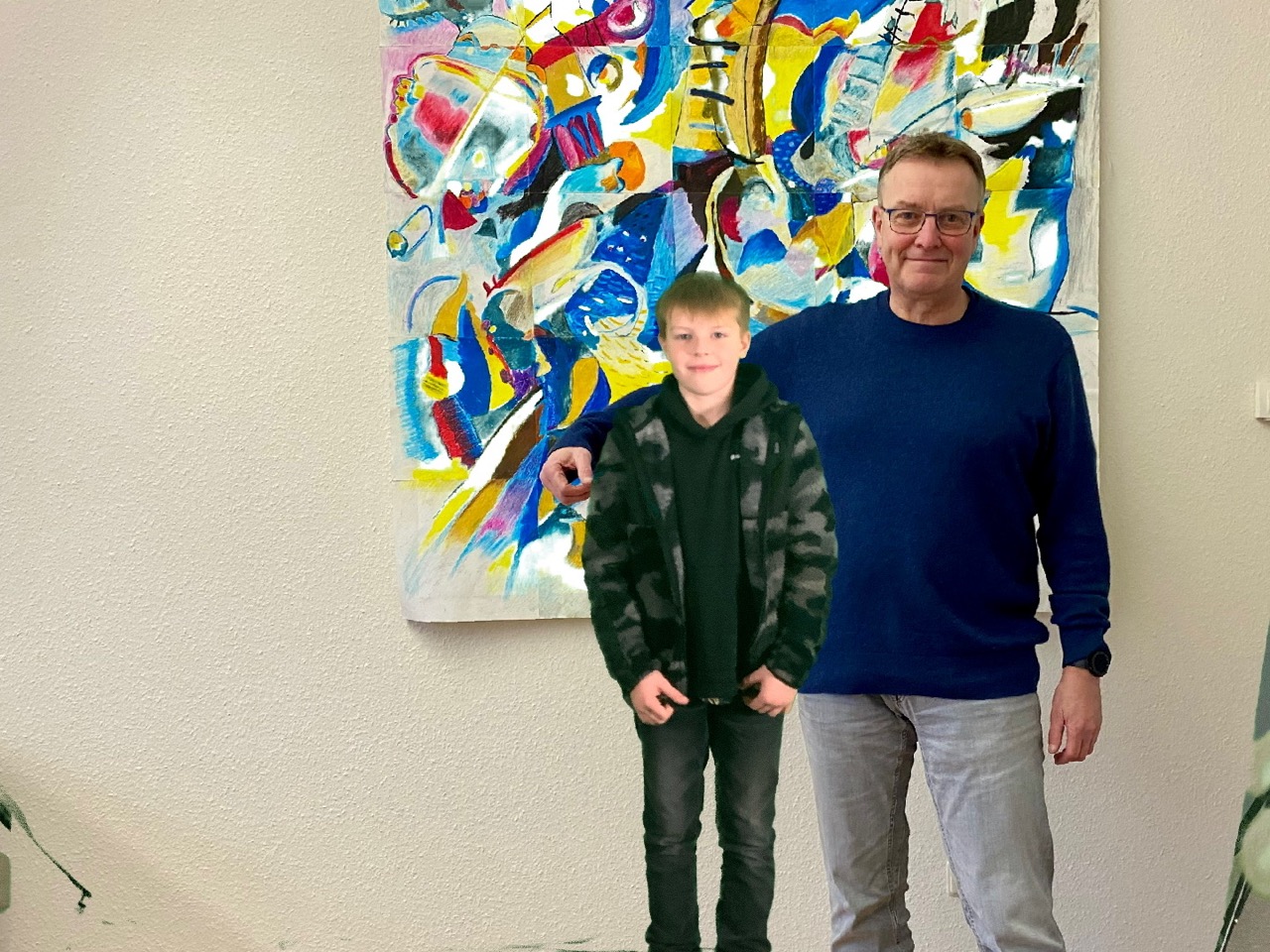 Foto mit dem Schulleiter