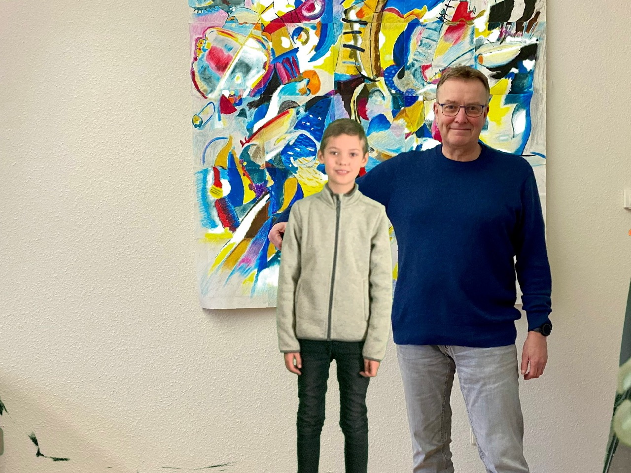 Foto mit dem Schulleiter