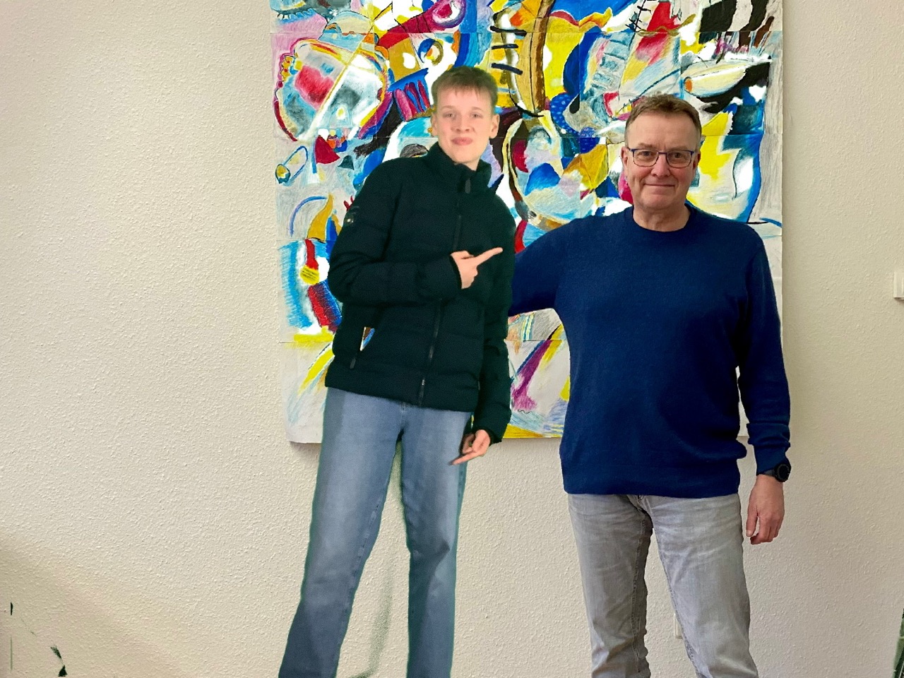 Foto mit dem Schulleiter