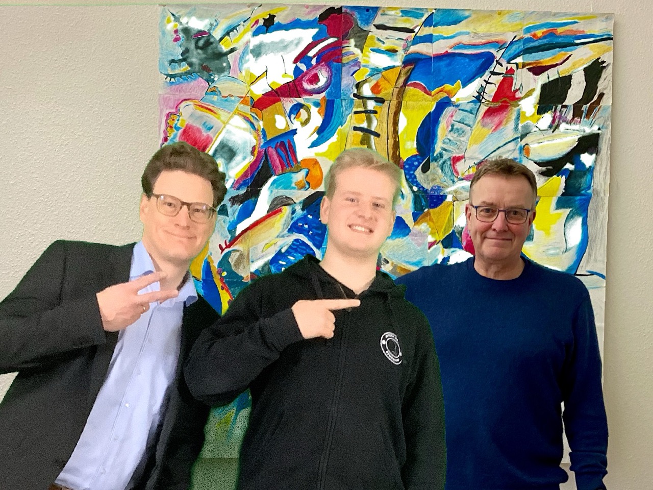 Foto mit dem Schulleiter
