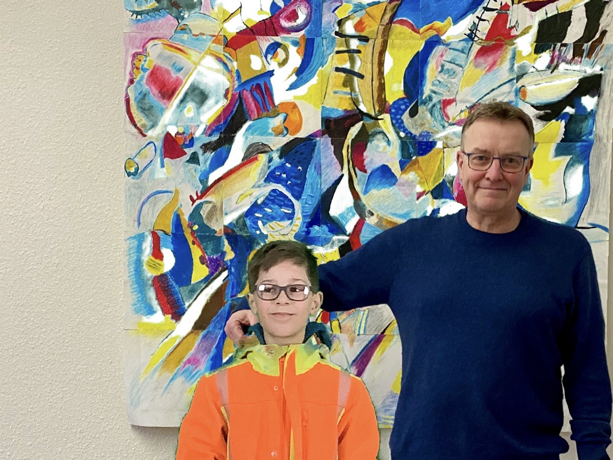 Foto mit dem Schulleiter