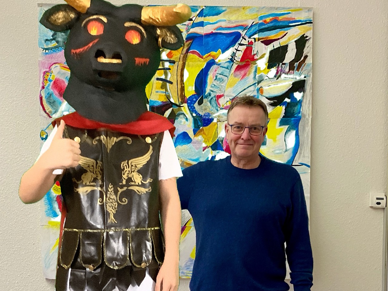 Foto mit dem Schulleiter