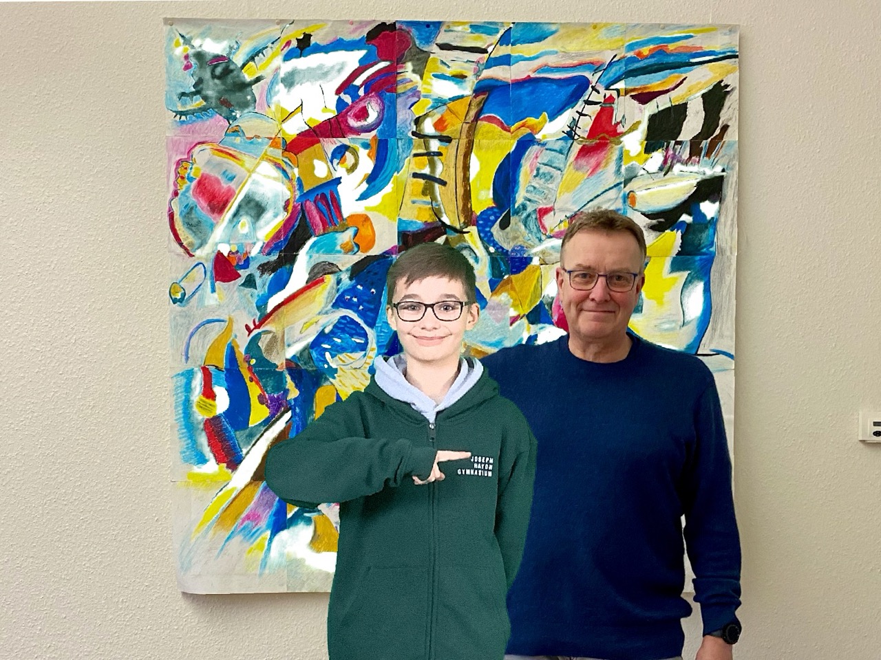 Foto mit dem Schulleiter