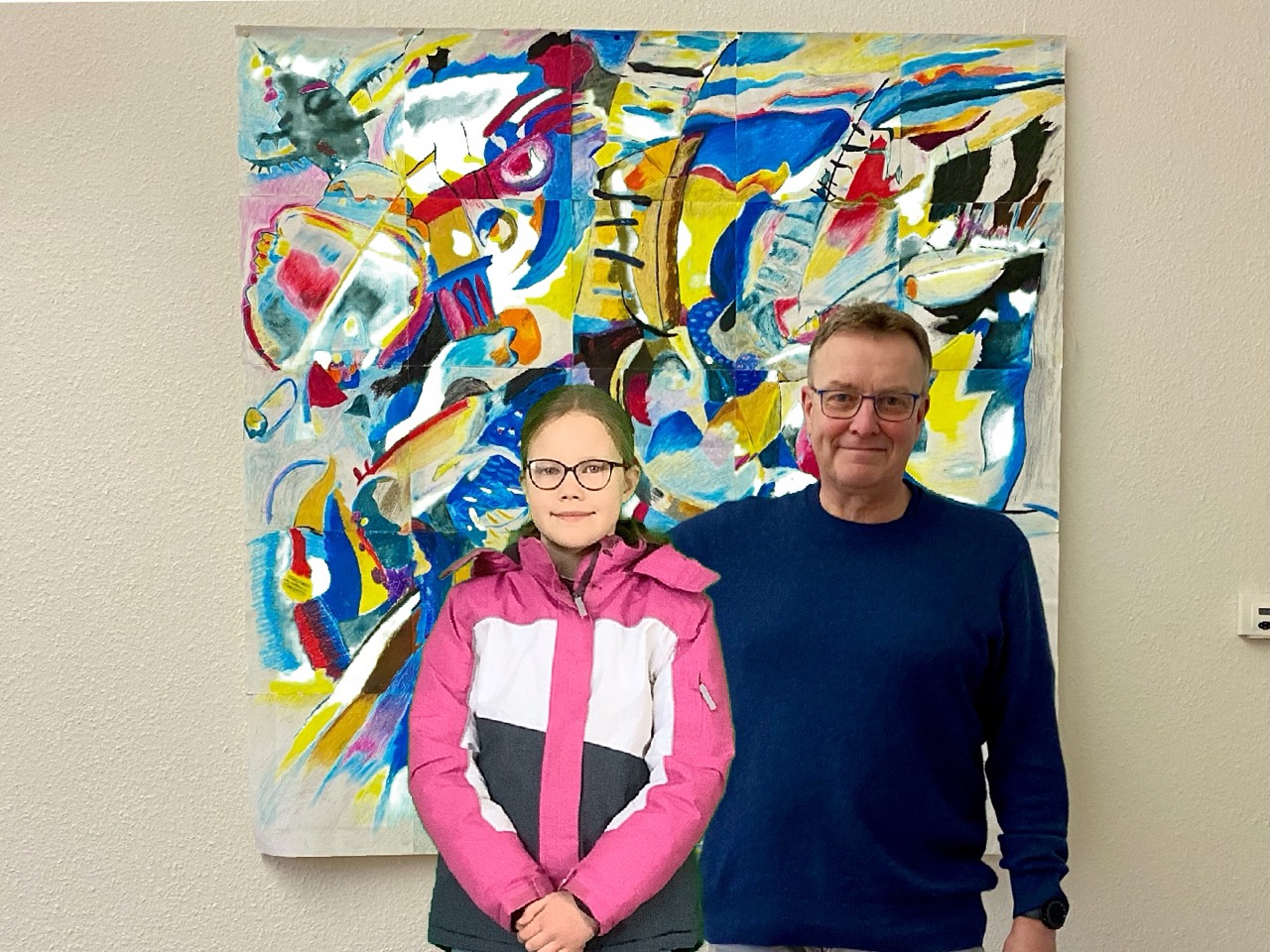 Foto mit Schulleiter