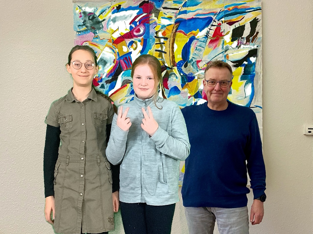 Foto mit dem Schulleiter