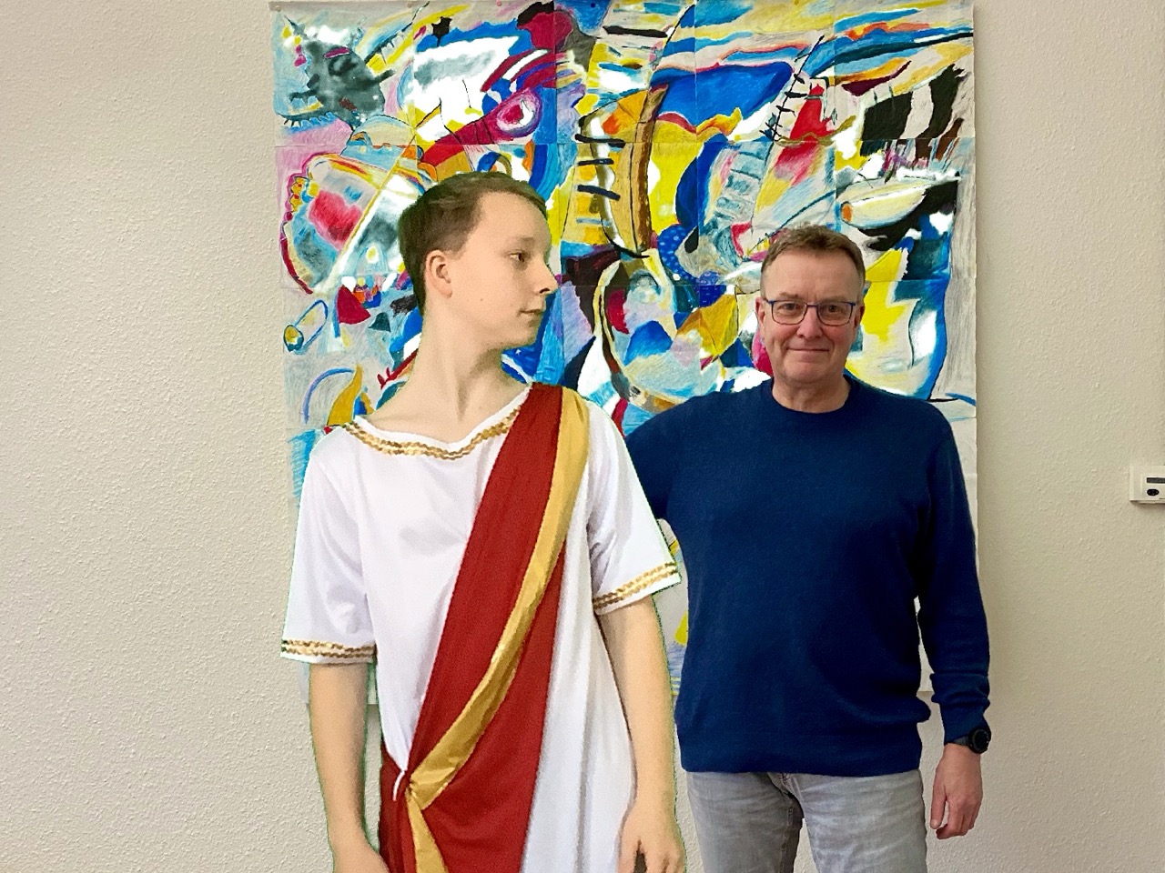 Foto mit dem Schulleiter