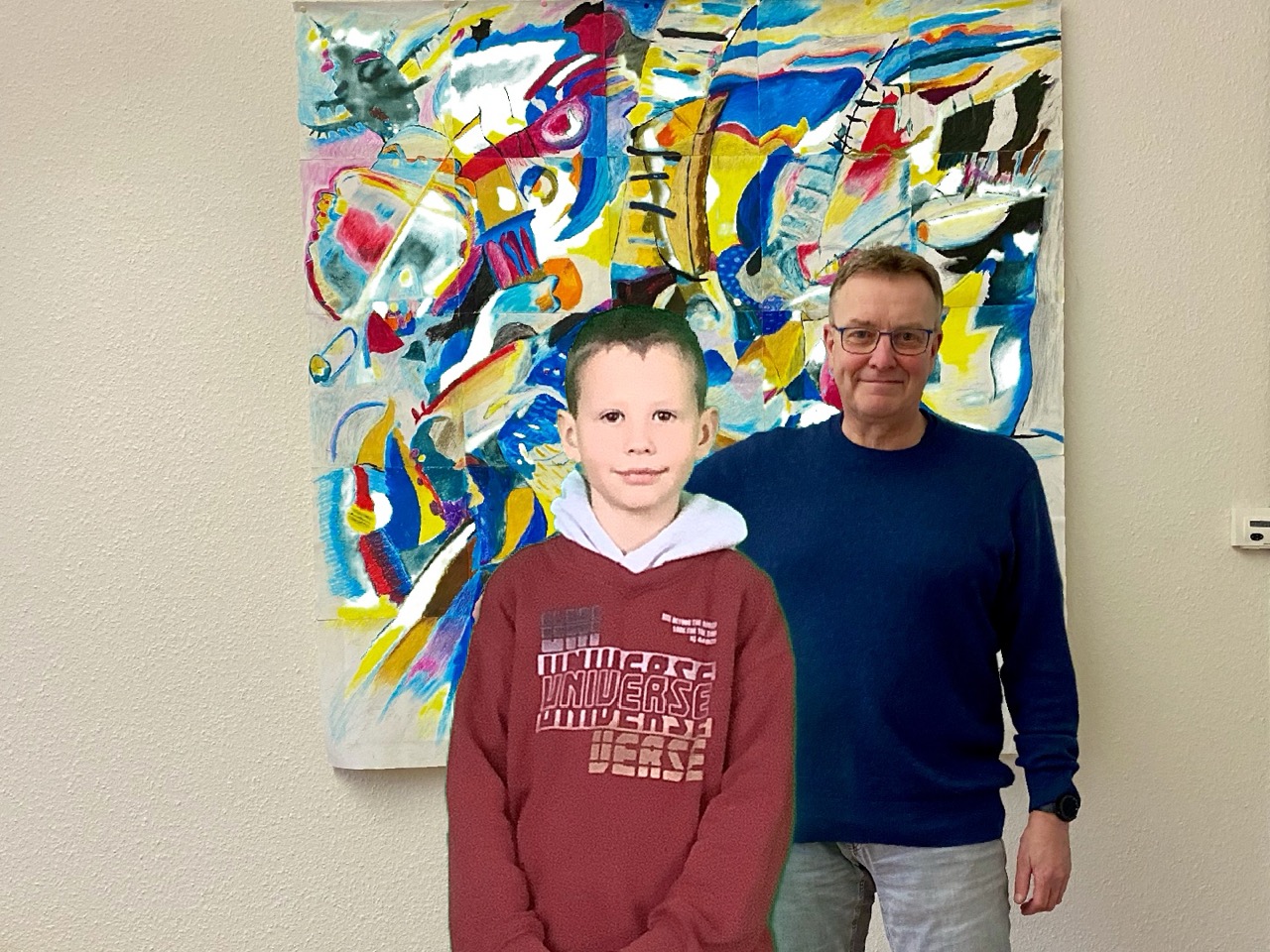 Foto mit dem Schulleiter