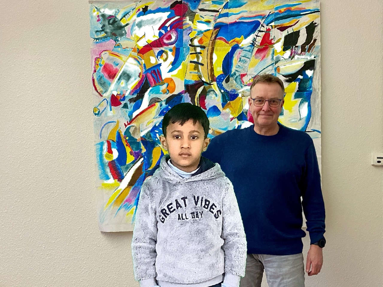 Foto mit dem Schulleiter