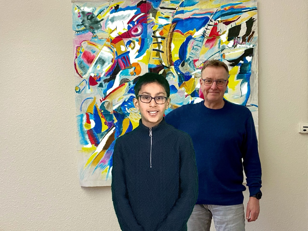 Foto mit dem Schulleiter