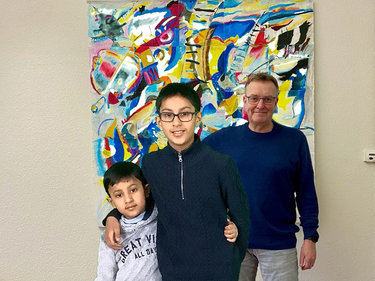 Foto mit dem Schulleiter