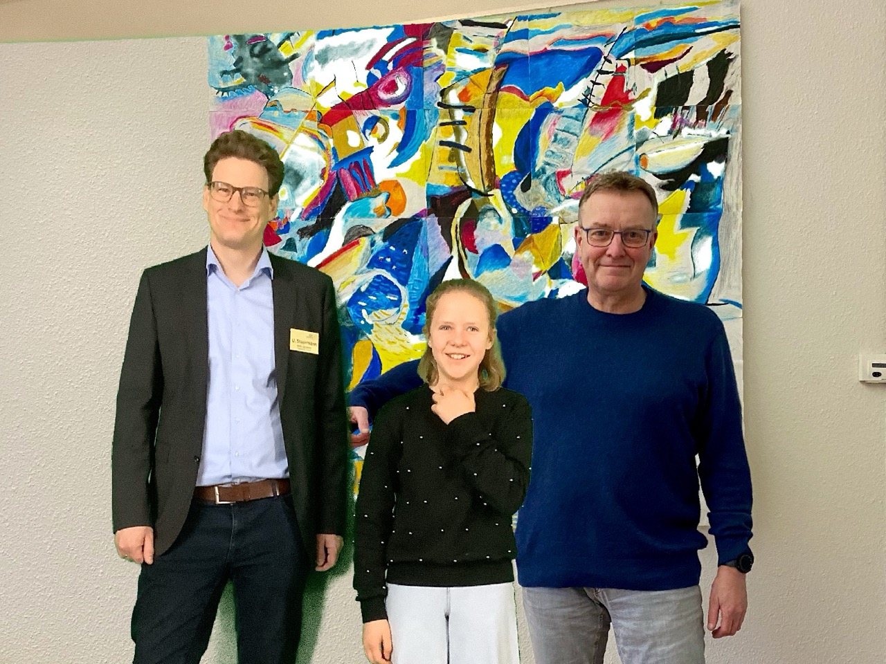 Foto mit dem Schulleiter